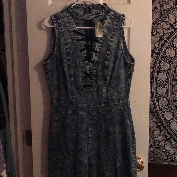 Fashion Nova Other - Acid wash denim jumpsuit from Fashion Nova!